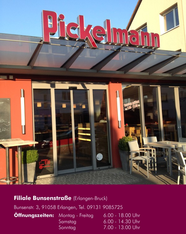 Bäckerei & Konditorei Pickelmann Kg Verkauf Bäckerei Pickelmann KG - FILIALEN